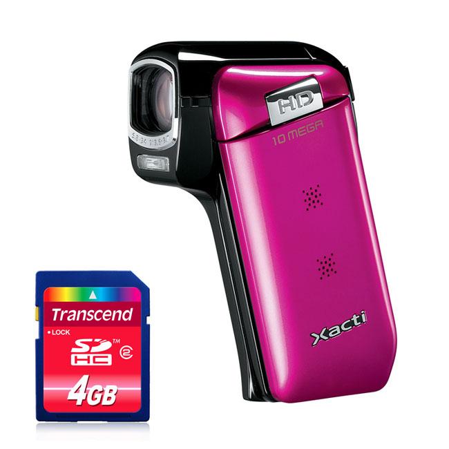 Sanyo VPC CG10 Xacti HD Pink Camcorder with 4GB Memory Card