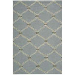 preview thumbnail 2 of 1, Nourison Cambria Blue Wool Blend Rug (5' x 7'6)