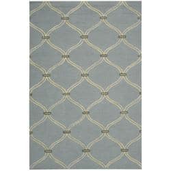 slide 1 of 3, Nourison Cambria Blue Wool Blend Rug (5' x 7'6)