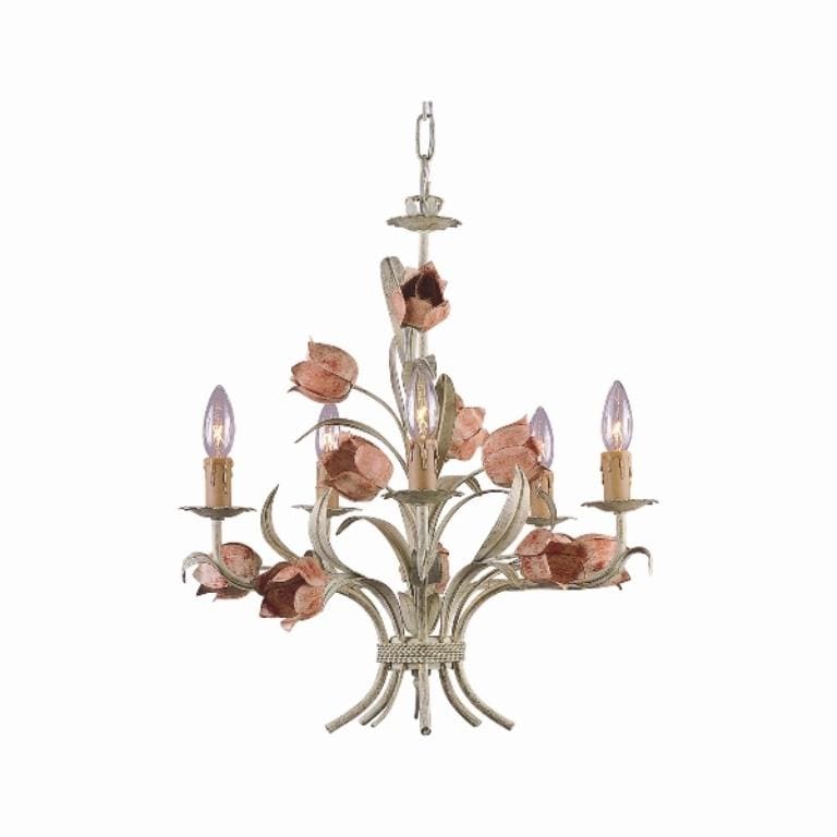 Flower and Leaf 6 light Ceiling Lamp  