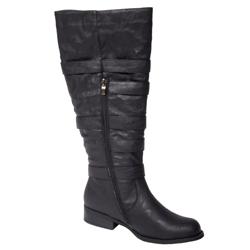 Journee Collection Womens Faux Leather Buckle Boots