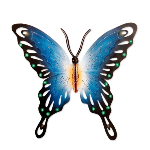 Handmade Soul Of Wisdom Butterfly Metal Wall Art Mexico On Sale Overstock 6000552
