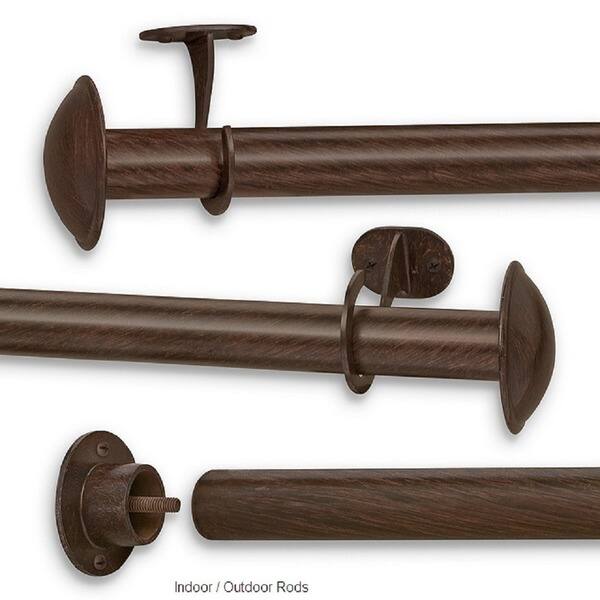 Pinnacle Indoor Outdoor Curtain Rod 52 100 Inches Indoor Outdoor Curtain Rod