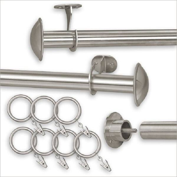 Shop Pinnacle Indoor Outdoor Curtain Rod 52 100 Inches 100
