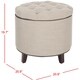 Safavieh Amelia Tufted Light Grey Storage Ottoman - Thumbnail 2