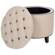 Safavieh Amelia Tufted Light Grey Storage Ottoman - Thumbnail 3
