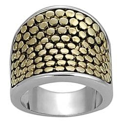 Silvertone and Goldtone Tapered Ring Journee Collection Fashion Rings