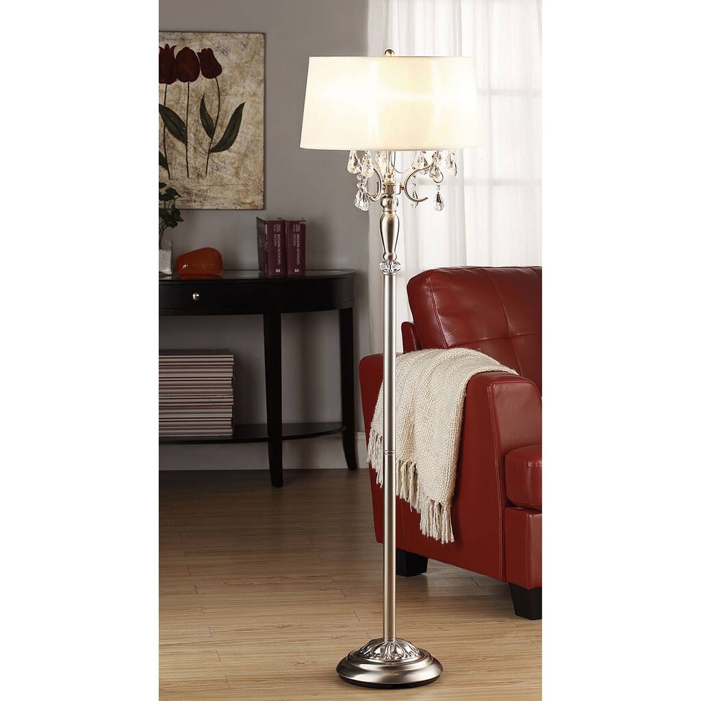 Silver Mist 1-light Crystal Chrome Floor Lamp by iNSPIRE Q Classic