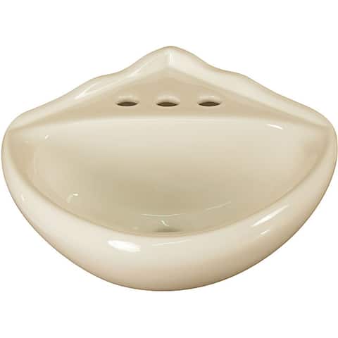 Fine Fixtures Ceramic Biscuit Corner Wallmount Sink - 11"