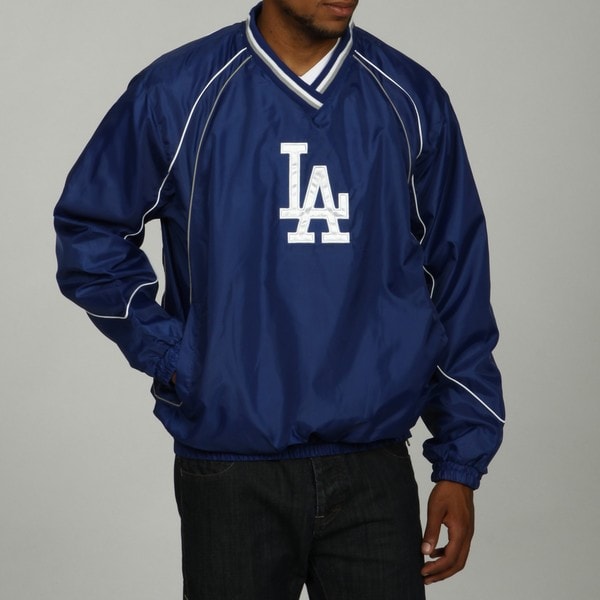 Shop MLB Men's Los Angeles Dodgers V-Neck Pullover Jacket - Free