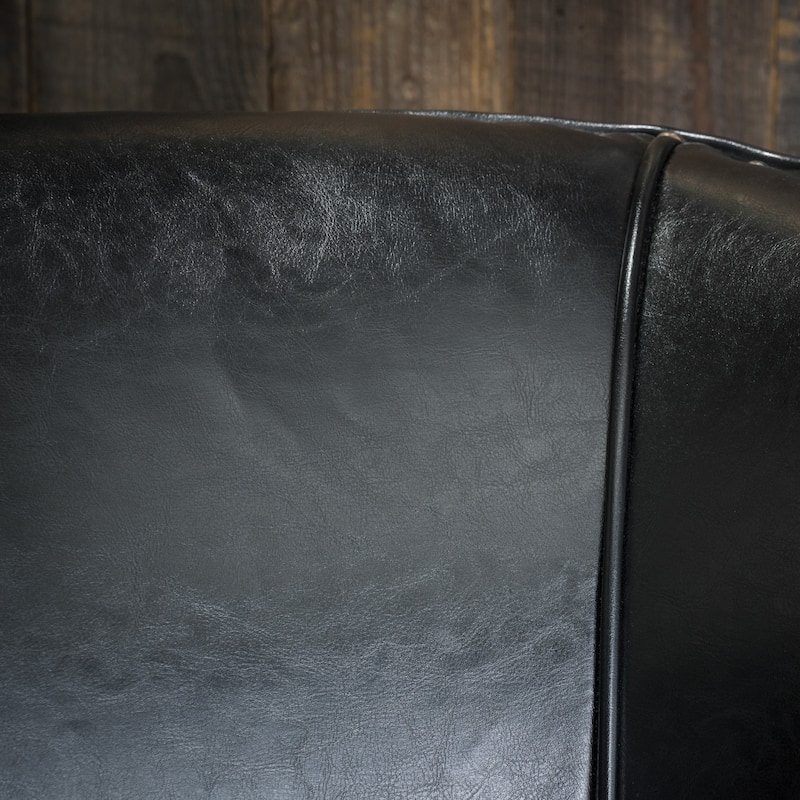 Austin Black Bonded Leather Club Chair by Christopher Knight Home