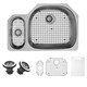 preview thumbnail 2 of 10, VIGO 32-inch Undermount Stainless Steel Kitchen Sink, Grid and Two Strainers - Stainless Steel