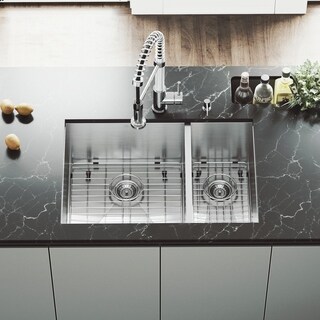 vigo 29 inch undermount stainless steel kitchen sink two grids and two strainers - Kitchen Sink Round vigo 29 inch undermount stainless steel kitchen sink two grids and two strainers - Kitchen Sink Round