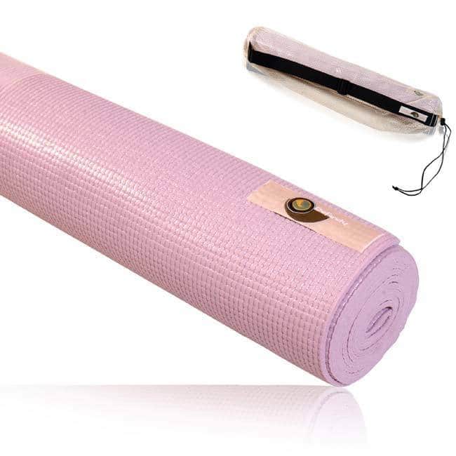 CAP Barbell Definity Pink Foam/Fabric Nonslip Yoga Exercise Mat