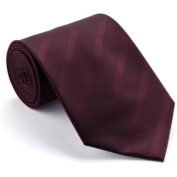 Shop Platinum Ties Men's 'Burgundy Subtle' Striped Tie - Overstock ...