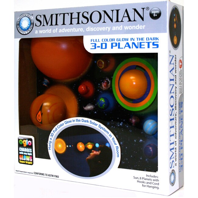 Smithsonian 3d Glowing Solar System Set