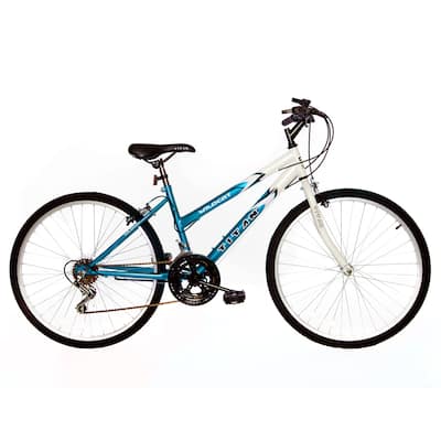 Titan Wildcat Women's 18-Speed Mountain Bike, White & Teal