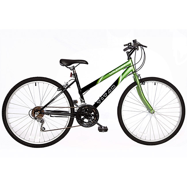 Titan Wildcat Women's 18-Speed Mountain Bike, Lime Green & Black