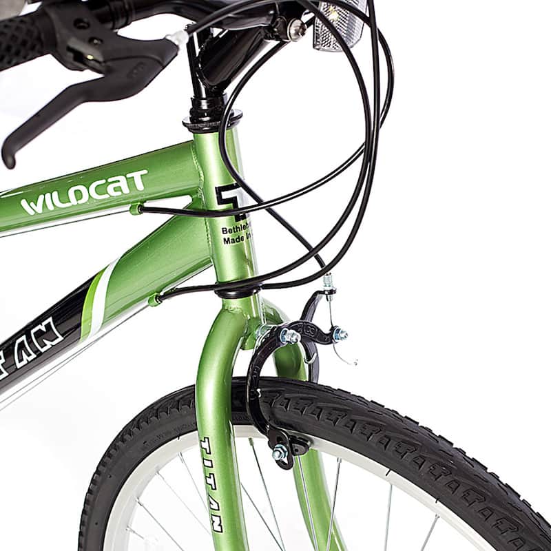 Titan Wildcat Women's 18-Speed Mountain Bike, Lime Green & Black