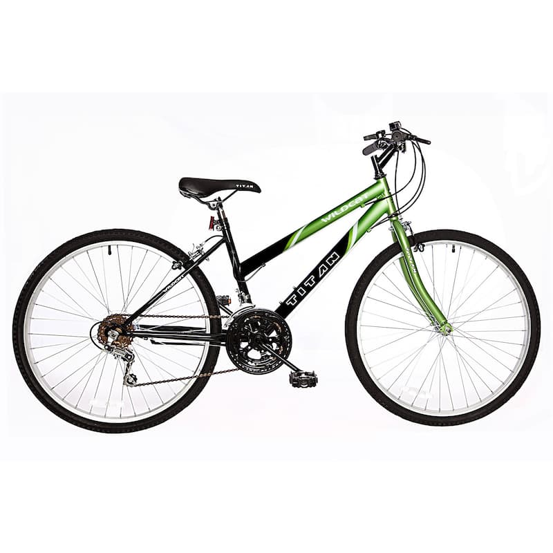 Titan Wildcat Women's 18-Speed Mountain Bike, Lime Green & Black