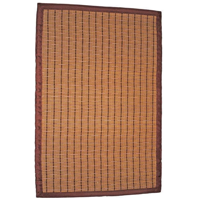 Handmade Brown Threaded Rayon from Bamboo Rug - 2' x 3'