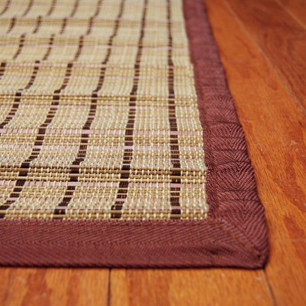 slide 2 of 12, Handmade Brown Threaded Rayon from Bamboo Rug - 2' x 3'