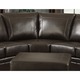 preview thumbnail 6 of 5, Louis Leather Gel Indoor Sectional Sofa