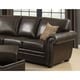 preview thumbnail 7 of 5, Louis Leather Gel Indoor Sectional Sofa