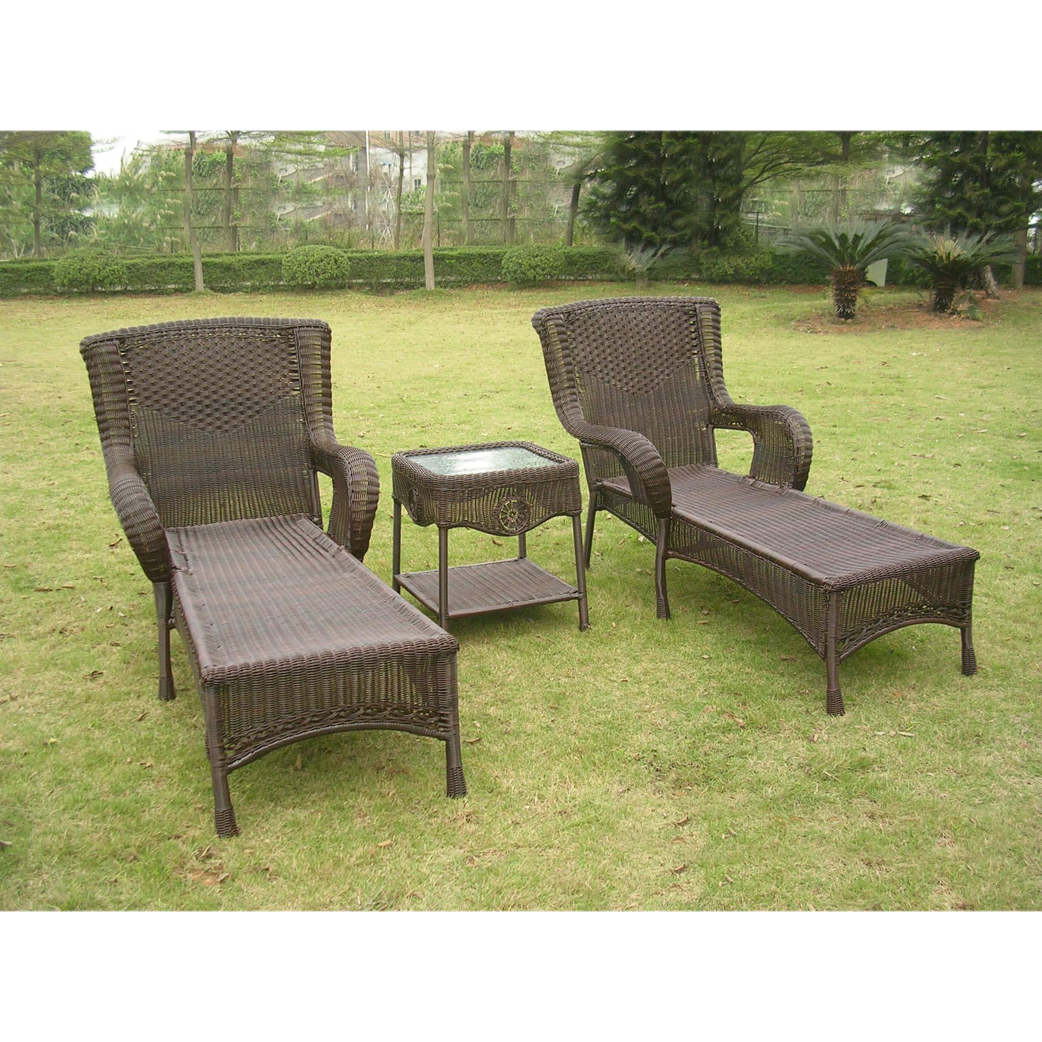 international caravan chelsea 4pc wicker conversation furniture set