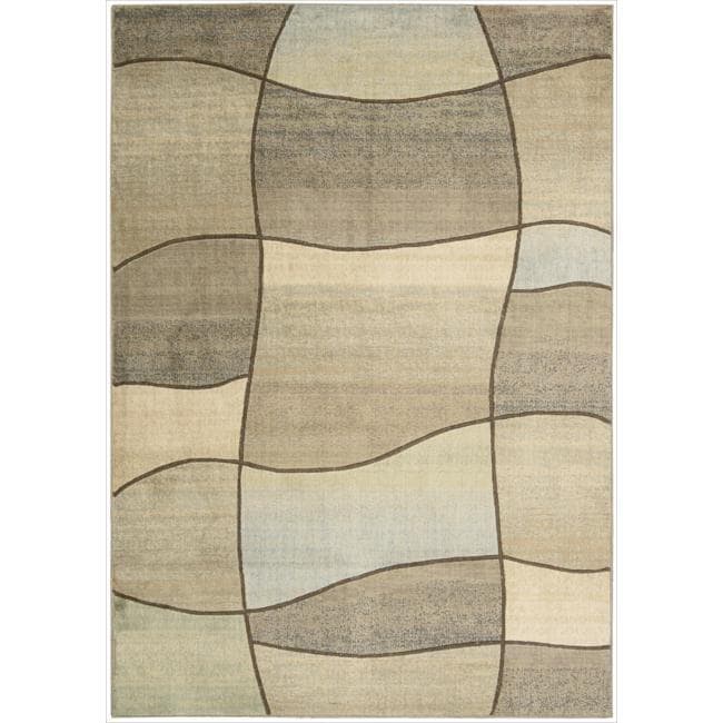 Nourison Gramercy Beige Wool Blend Rug (53 X 75)