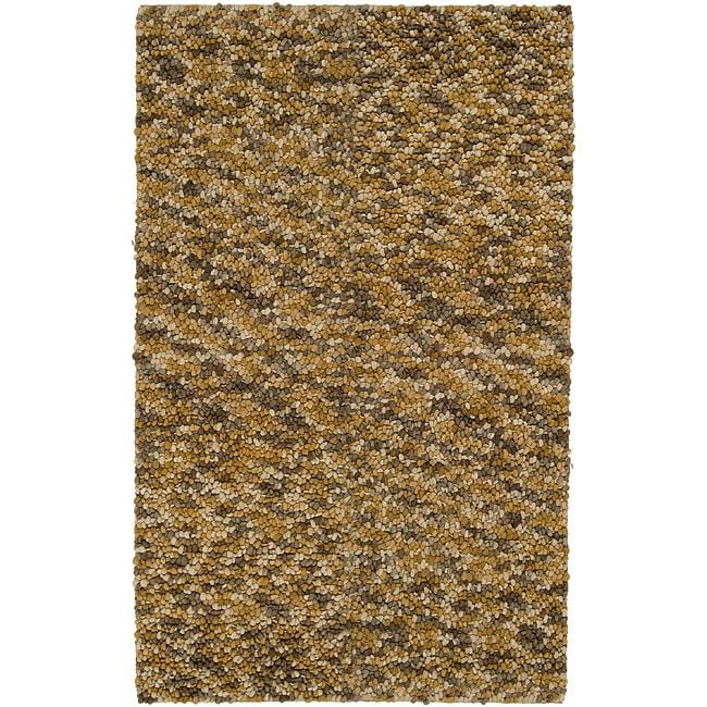 Hand hooked Hayward Gold Wool Rug (5 X 8)