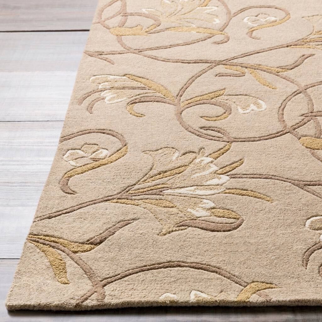 Hand-tufted Mitch Beige Wool Area Rug - 5' x 8'/Surplus