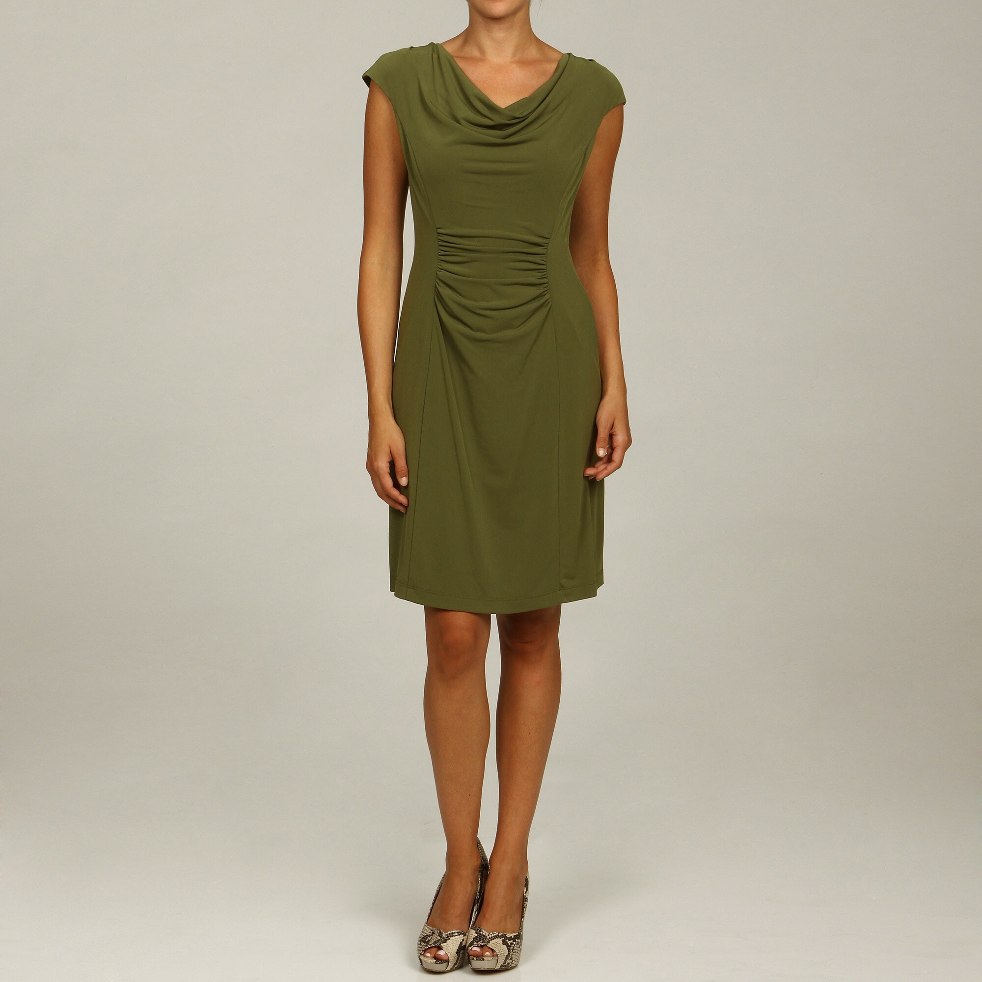 cap sleeve jersey dress