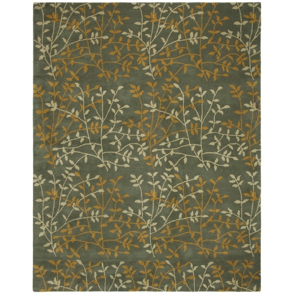 Safavieh Handmade Soho Moments Grey New Zealand Wool Rug - 7'6" x 9'6"