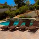 Shop Outdoor Brown Wicker Adjustable Chaise Lounge Chairs (Set of 4) by