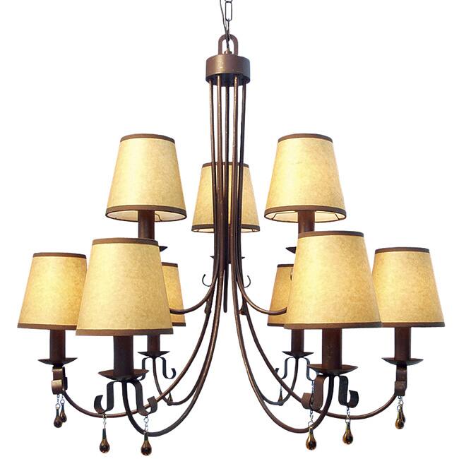 Woodbridge Lighting Breckenridge 9-light Rust Chandelier