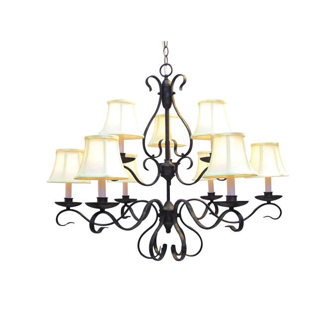 Woodbridge Lighting Manchester 9-light Charcoal Chandelier