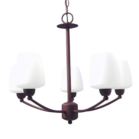 Woodbridge Lighting Copenhagen 5-light Textured Coffee Chandelier