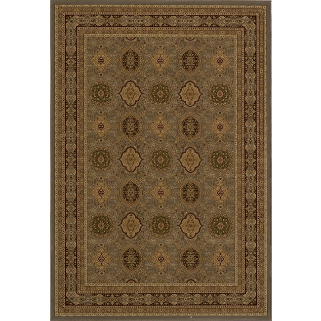 Westminster Tabriz Green Panel Rug (311 X 57)