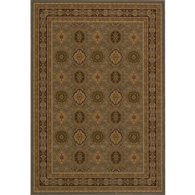 Westminster Power loomed Tabriz Panel Slate Rug (710 X1010)