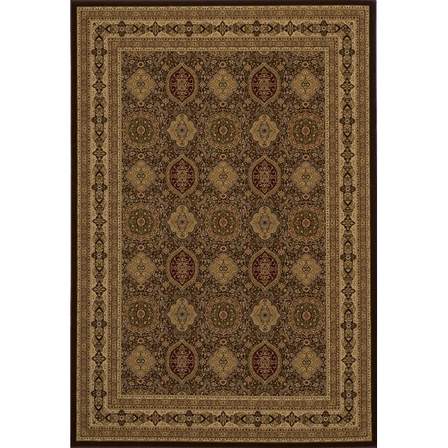 Westminster Power loomed Tabriz Panel Brown Rug (33 X 5)