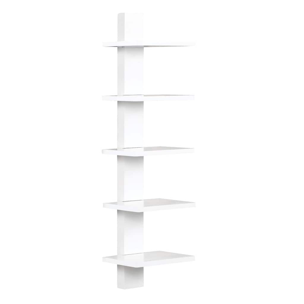 Spine Wall White Book Shelves