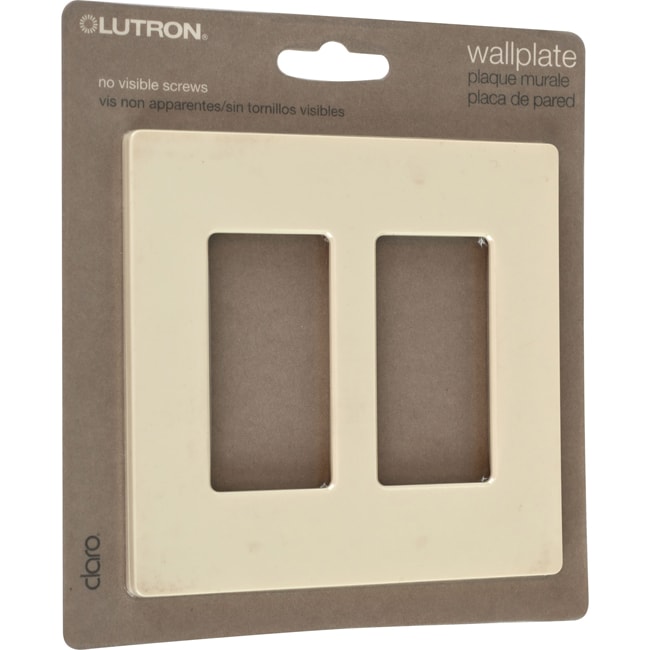 Lutron Claro Almond Two gang Rocker Wallplates (set Of 4)