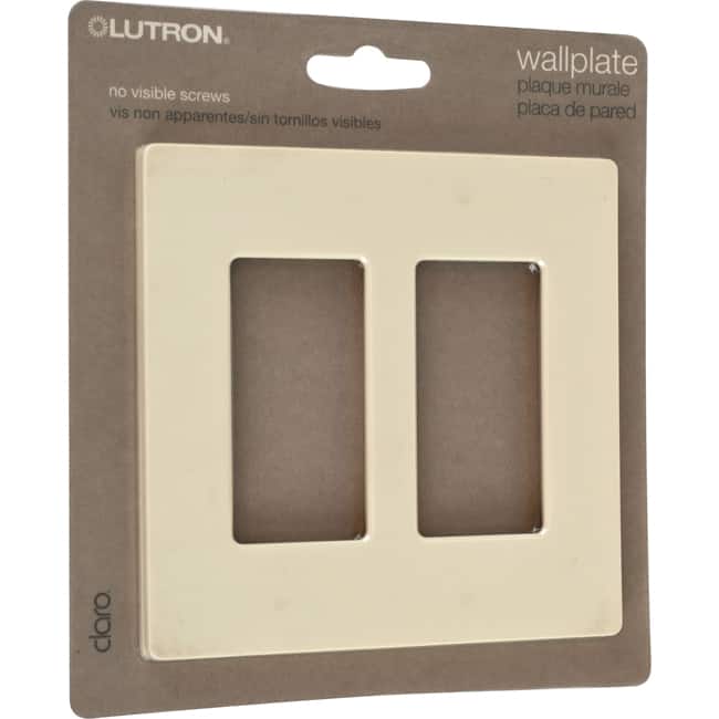 Lutron Claro Almond Two-gang Rocker Wallplates (Set of 4)