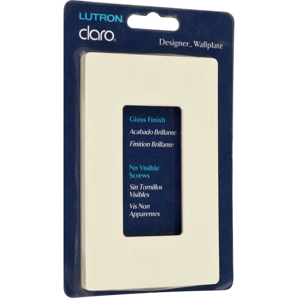 Lutron Claro Gloss Almond Single-gang Rocker Wallplates (Set of 8)
