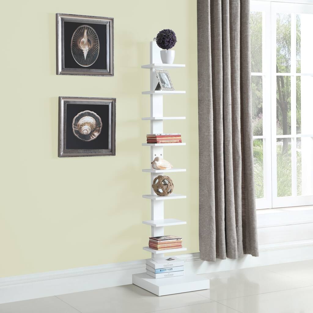 Spine Standing Book Shelves/ White