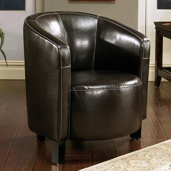 Manhattan Brown Bonded Leather Club Chair Bed Bath & Beyond 6014744