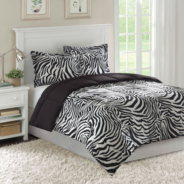 Shop Home Essence Reversible Zebra Full/ Queen-size 3-piece Down ...