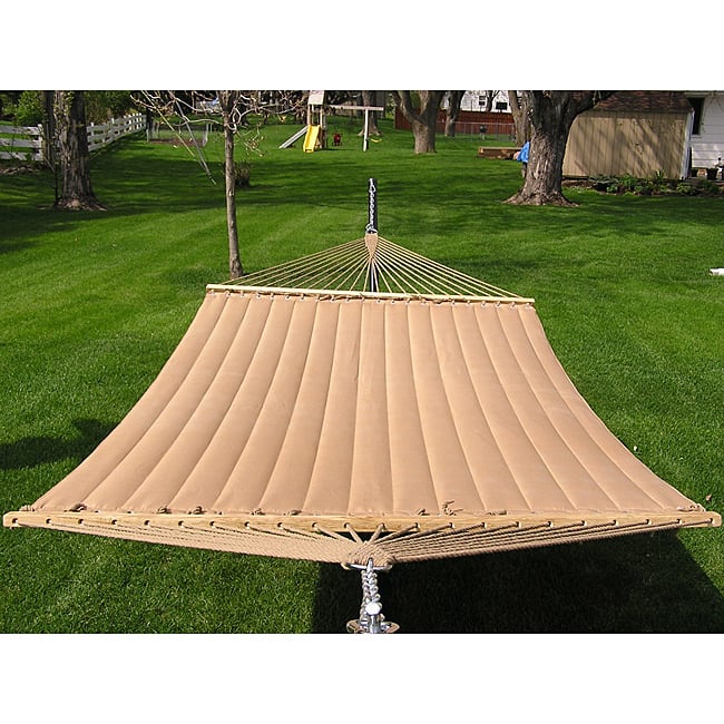 Grand Super 2-person Brown Quilted Hammock
