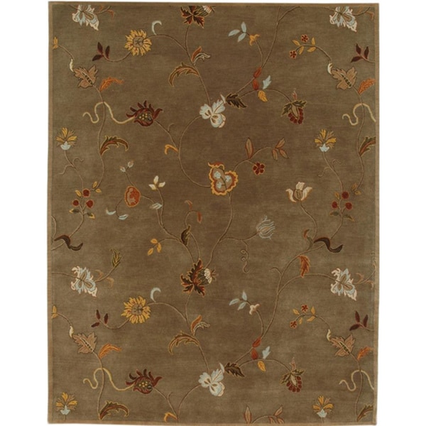 Hand-tufted Blsace Brown Wool Rugl (9' 6 x 13' 6)
